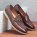 All-in-one loafers for men pointy leather shoes for men with beanie shoes_vogvips.com