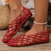 Women's Hand Woven Flat Bottomed Ballet Shoes Genuine Leather Mary Jane Shoes Sheepskin Version_vogvips.com