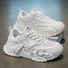 Large Size New Versatile Breathable Thick-soled Splicing Trendy Dad Shoes Youth Explosion Heightening Sports And Leisure Shoes_vogvips.com
