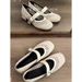 Sheepskin Edition~French Exquisite Weaving Hollow Mary Jane For Women 2025 New One Word Buckle Straw Coarse Follow Up_vogvips.com