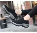 Unisex Size 35 44 Full Black Knitted Material Comfortable Shoes (uniform And School Shoes)_vogvips.com