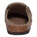 Shevalues Women Cow Suede Clogs With Adjustable Buckle Cork Leather Mules Comfortable Slip On Women Slippers Outdoor Cork Clogs_vogvips.com