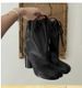 Cowhide Version~ Autumn And Winter New Wide Tube Lace-up Split-toed Pig's Trotters Boots Women's Korean Version Versatile Western Martin Boots Women_vogvips.com