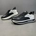Men's Leather Board 2025 Spring Trend Black White Color Matching Sports Leisure Dad Versatile And High-End Shoes_vogvips.com