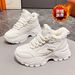 High-Top Fleece-Lined Dad Shoes For Women, Winter Thickened Warm Cotton Shoes, Thick-Soled Height-Increasing Sneakers, C_vogvips.com