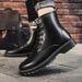 European Warm Series Autumn Winter Thick-Soled Martin High Top 2025 New Cos Height Increasing Shoes Men Versatile Waterproof Fleece Boots_vogvips.com