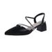 Fashion Sandals For Women Fairy Style 2025 New Summer Closed Toe Chunky Heel Rhinestone High Heels Matching Skirt_vogvips.com