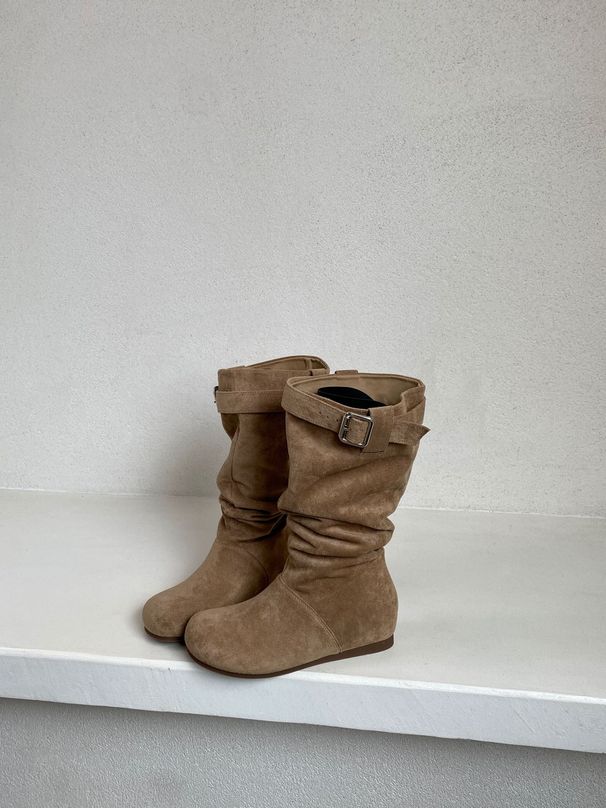715-2~Inner Height Increase~French Style Over-the-Knee Women's 2025 Autumn Winter New Mid-Calf Slouch Boots_vogvips.com