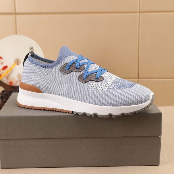 New Men's Knitted Mesh Breathable Sports Thick Sole Lightweight Comfortable Versatile Trendy Casual Shoes_vogvips.com