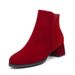 2025 Autumn Winter New Fashion Pointed Toe Suede Side Zipper Chunky Mid Heel Plus Size Women's Boots_vogvips.com