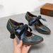 Dream Butterfly New European And American Fashion Flower Blue Ethnic Style Ribbon Lace-up Women's Single Shoes_vogvips.com