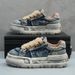 Men Sneakers Casual Blue Denim Canvas Lace Up Fashion Vulcanize Shoes High Quality Walking Sneaker Zapatillas Hombre_vogvips.com
