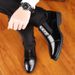 Business Casual Three-Joint Security Uniform Work Black Four Seasons Leather Soft Sole Non-Slip Men's Shoes_vogvips.com