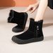 Soft Soled Thick Soled Snow Boots With Soft Leather, Women's New Fur Integrated Winter Boots, Warm Cotton Shoes_vogvips.com