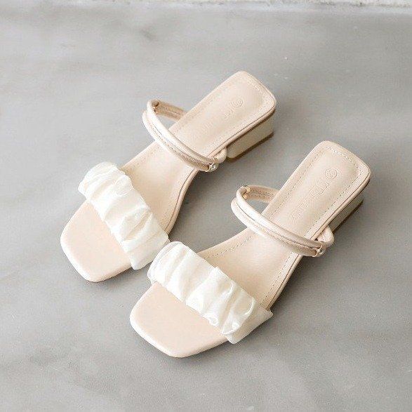Fairy Style Sandals Female Outer Thick Heel French Medium Heel High Heel Two Wear Cool Slippers_vogvips.com