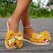 Women's Fashion Lace Trend Anti-slip Wear-resistant Soft Sole Flat Student Slippers_vogvips.com