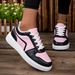 Fashionable Women's Sneaker, Light Casual, With Stripes, Lace-up Low Top, Eva Outsole And Cloth Insole_vogvips.com
