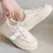 Thick Soled Round Toe Sponge Cake Sole Canvas With Mh Surface For Breathability Comfort And Versatile Casual Board_vogvips.com