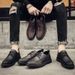 Euro Step 2025 Spring New Casual Men's Leather Youth Breathable Odor-Free British Style Shoes_vogvips.com