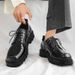 ShoeVault Square Toe Leather High-End Thick-Soled Korean Style, Niche Design, Black Loafers For Men, Summer Trendy_vogvips.com