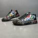 High End Rubber Coated Leather Board Men, Trendy And Versatile Graffiti Shoes, Thick Soled Men's Light Luxury Casual_vogvips.com