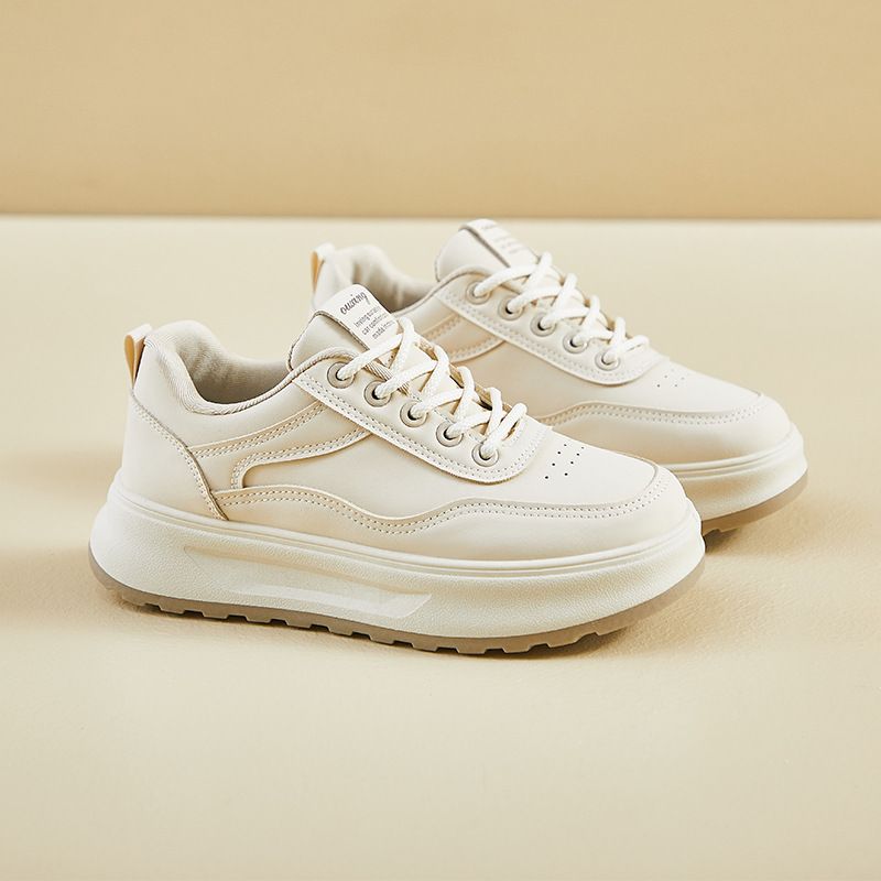 Little White Shoes Female Students Thick-soled Heightening Shoes Sports Board Shoes Casual Street Shoes_vogvips.com