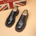 New Men's Genuine Work Large Toe Business Leather Shoes Trendy Fashion Thick Sole Loafers_vogvips.com