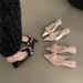 French Exquisite Fairy High Heels Closed Sandals Women's 2024 Summer New Chinese Style Pointed Toe Single Shoes_vogvips.com