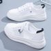 Spring Summer White Women's Shoes 2025 New Versatile Sports Hollow Mesh Breathable Flat Casual Student Sneakers_vogvips.com
