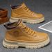 Men's Martin Boots High-Top Autumn British Retro Mid-Top Thick-Soled Height-Increasing Work Shoes Short Boots For Men_vogvips.com