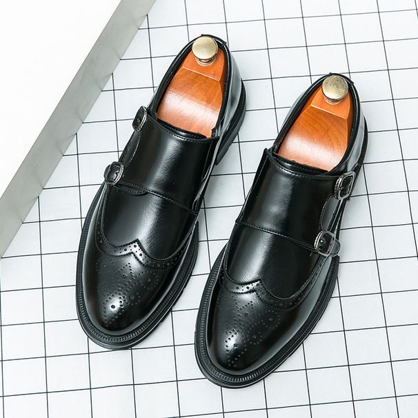 Euro Step Formal Business New Brogue Casual Leather Shoes Height Increasing Tassel Slip-On Loafers Men_vogvips.com