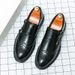 Euro Step Formal Business New Brogue Casual Leather Shoes Height Increasing Tassel Slip-On Loafers Men_vogvips.com