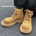 2025 Autumn Winter Men's Martin Thick Sole Height Increasing Genuine Leather Ankle Yellow Outdoor Hiking Work Boots_vogvips.com