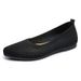 Shoes For Women In Summer, Solid Color Pointed Flat Bottomed Casual And Breathable Women's Hollowed Out Cloth Shoes,_vogvips.com