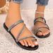 Women's Shoes Large Size Fashion Rhinestone Outdoor Summer Breathable Rhinestone Casual Sandals_vogvips.com