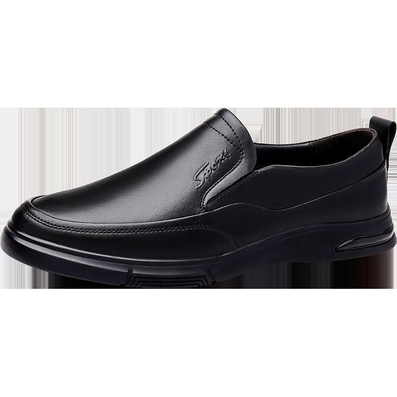 Casual Soft-soled Middle-aged 2026 New Model Genuine Leather Black Business Formal Men's Shoes, Available For Wholesale_vogvips.com