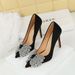 Bow Single Shoes Thin Heel Super High Heel Satin Light Luxury Pointed Head Shallow Mouth High Heel Single Shoes_vogvips.com