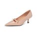 French Pointed Single Shoes Women's Bow Nude Thin Heel Light Mouth Temperament High Heels Women_vogvips.com