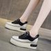 2025 Autumn New Women's Shoes: Wedge Platform Single High Heel Thick Sole, Internal Height Increase, Casual Shoes,_vogvips.com