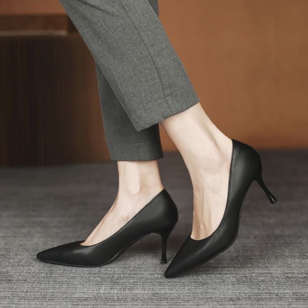 wangjia Wangjia Professional High Heels For Women Thin Heel Soft Sole Interview Flight Attendant Student Etiquette_vogvips.com