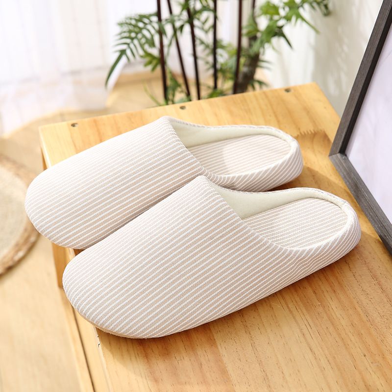 Machine Washable Soft Sole Japanese Style Home Wooden Floor Silent Indoor Slippers Spring Summer Men Women Cotton Slippers Home Comfort_vogvips.com