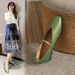 Shallow Mouth Single For Women 2023 Spring Summer New Retro Buckle Low Heel Artistic Square Toe Soft Leather Mary Jane_vogvips.com