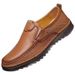 Spring And Autumn Season Daily Commuting Soft Sole Handcrafted Breathable Top Layer Cowhide Men's Casual Leather Shoes_vogvips.com