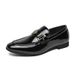 New Fashion Men's Brown Business Casual Loafer Shoes Daily Office Black Buckle Monk Men's Shoes One Foot Cover Banquet Dress Wedding Leather Shoes_vogvips.com