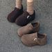 Cameido Insole Thick-Soled Burken Shoes For Women 2025 Winter With Fleece Loafers, Small Cotton Shoes_vogvips.com