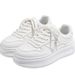 Women's White Shoes, Thick Soled Height Increasing Shoes, Sneakers, Fashionable Casual Sports Shoes_vogvips.com