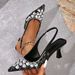 Cross-border Exclusive Supply Of European American Fashion Pointed-toe Backless High-heeled Rhinestone Sandals, Evening_vogvips.com