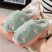 Women's Slippers Autumn Winter 25 New Warm Non-Slip Maternity Home Indoor Cotton Shoes Thick Sole Cute_vogvips.com
