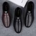 European Warm Series Autumn Winter New Business British Casual Leather Men's First Layer Cowhide Trendy Slip-On Loafers Wedding Shoes_vogvips.com