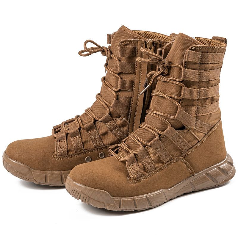 Combat Boots Mountaineering Boots High-top Tactical Boots Desert Boots Brown Light Combat Boots Training Boots_vogvips.com